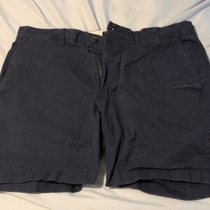 J Crew Men's Navy Stretch Chino Shorts 32"x7"
